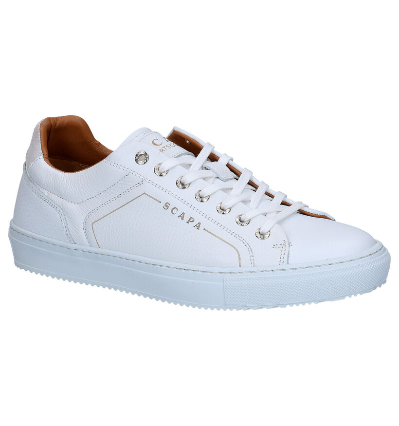 Scapa Witte Veterschoenen in leer (270346)