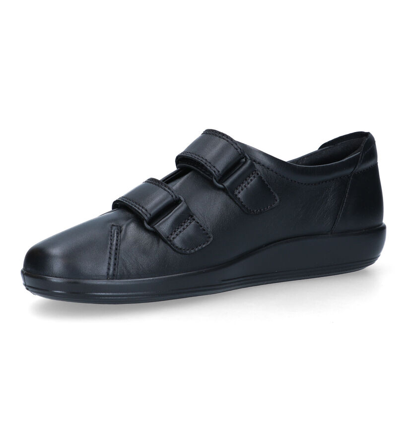 Ecco Soft 2.0 Zwarte Velcroschoenen voor dames (314895) - geschikt voor steunzolen