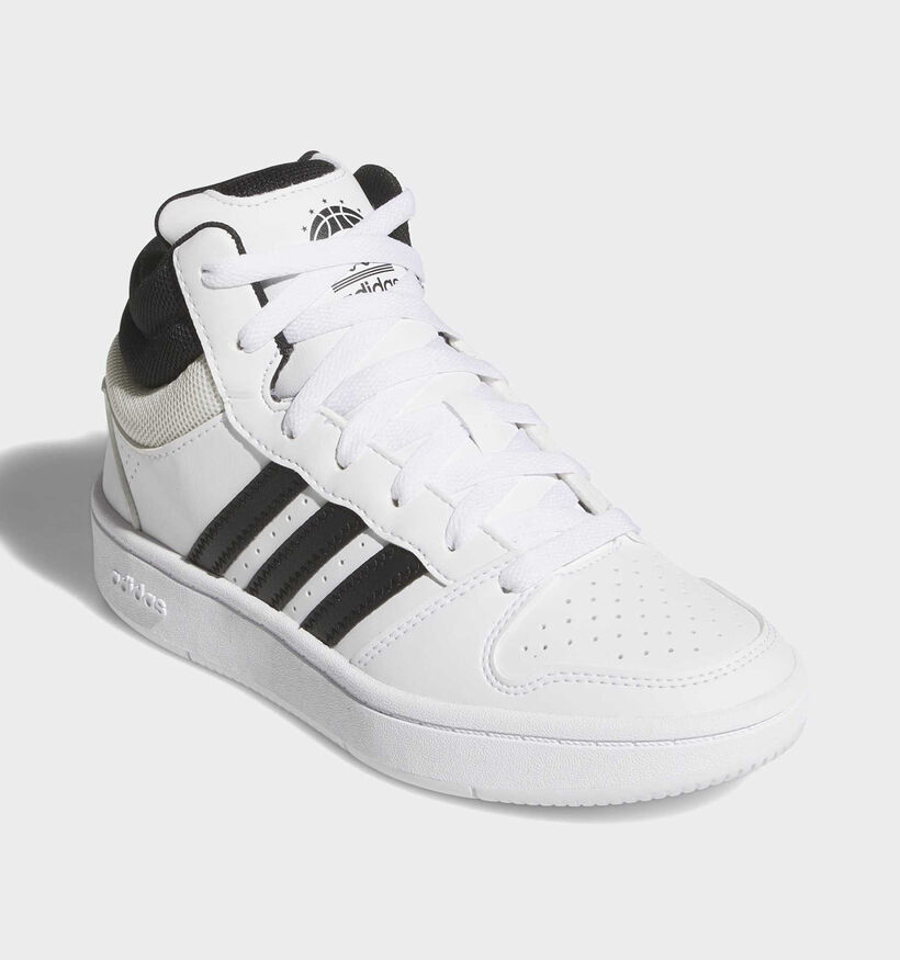 adidas Hoops Mid Classic Baskets montantes en Blanc pour gar&ccedil;ons (375380)