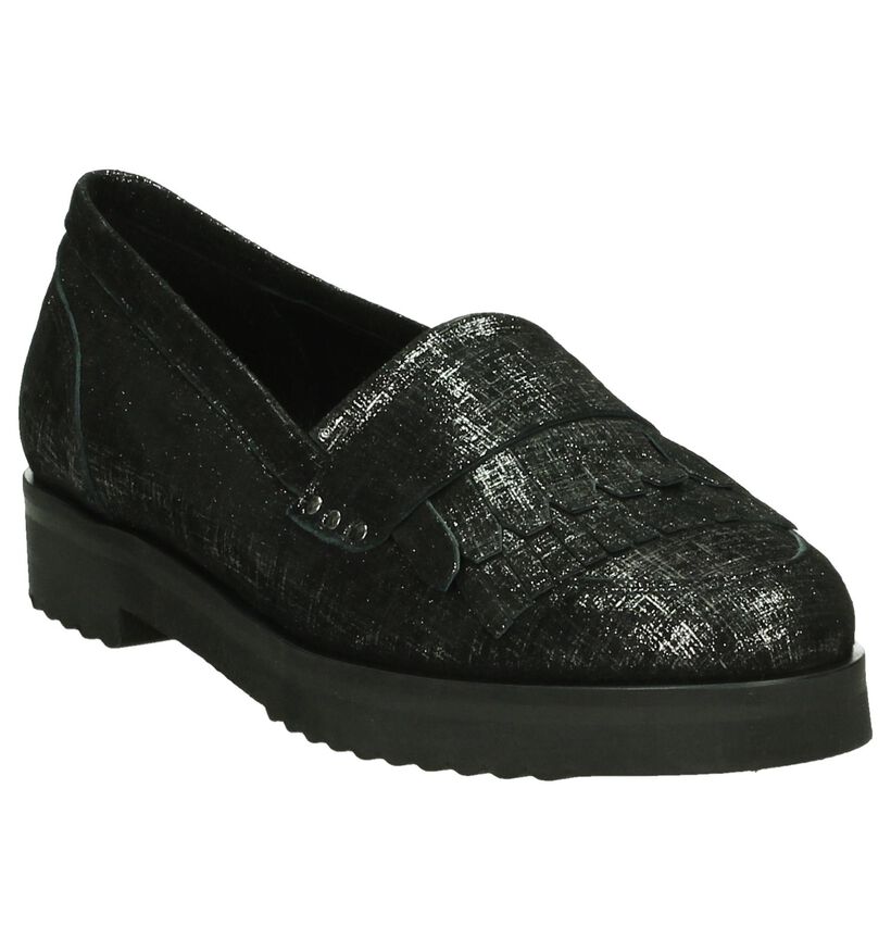 Hampton Bays Grijs Metallic Instapper met Kiltie in nubuck (182948)