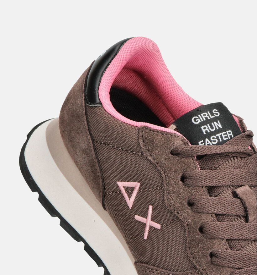 Sun68 Ally Solid Nylon Donkerbruine Sneakers voor dames (361896) - geschikt voor steunzolen