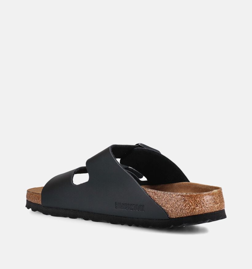 Birkenstock Arizona Soft Footbed Birko-Flor Nu-pieds plates en Noir pour femmes (369566)