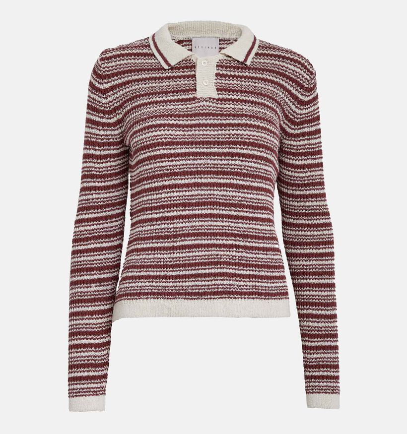 Desires Kallie Knit Polo Gestreepte Trui voor dames (364726)