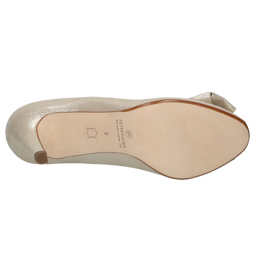 Gouden Peeptoe Pumps met Strik Peter Kaiser Stila, , pdp