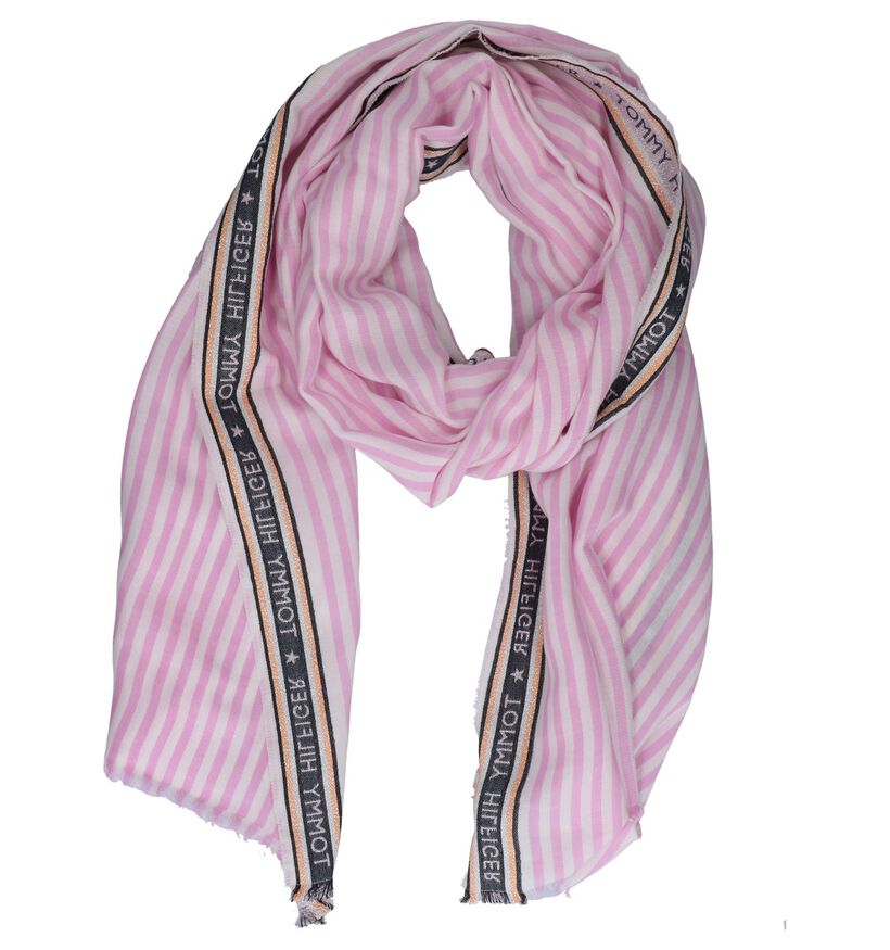 Lichtroze Sjaal Tommy Hilfiger Selvedge Scarf (241877)