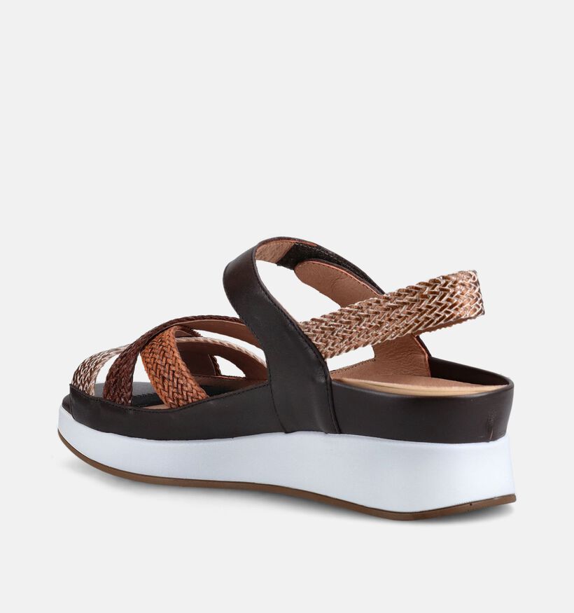 Piesanto Donkerbruine Sandalen voor Steunzolen voor dames (373794) - geschikt voor steunzolen