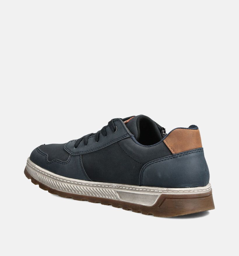 Rieker Donkerblauwe Sneakers met Veter en Rits voor heren (360458) - geschikt voor steunzolen