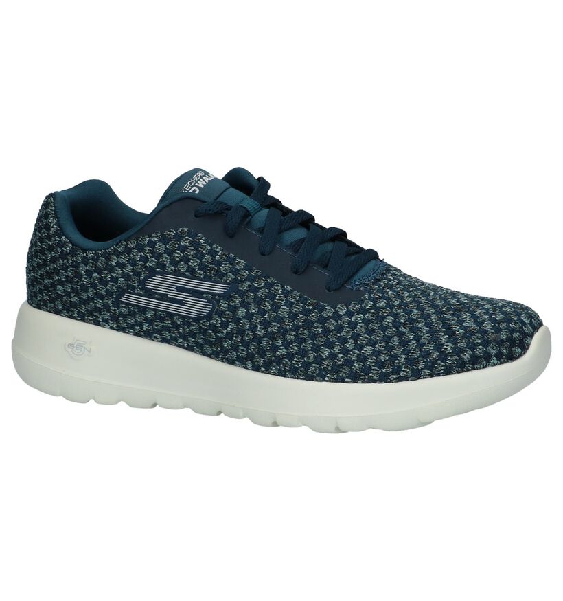 Skechers Go Walk Baskets basses en Bleu foncé en textile (224268)