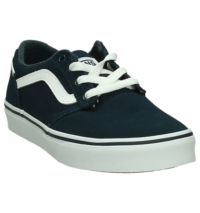 Vans Chapman Stripe Donkerblauw Skateschoen in daim (200594)