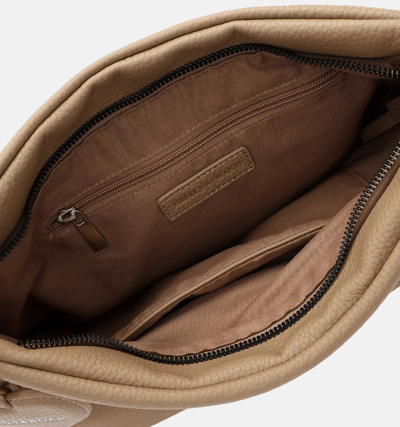 Emily & Noah Enie Taupe Schoudertas voor dames (355246)
