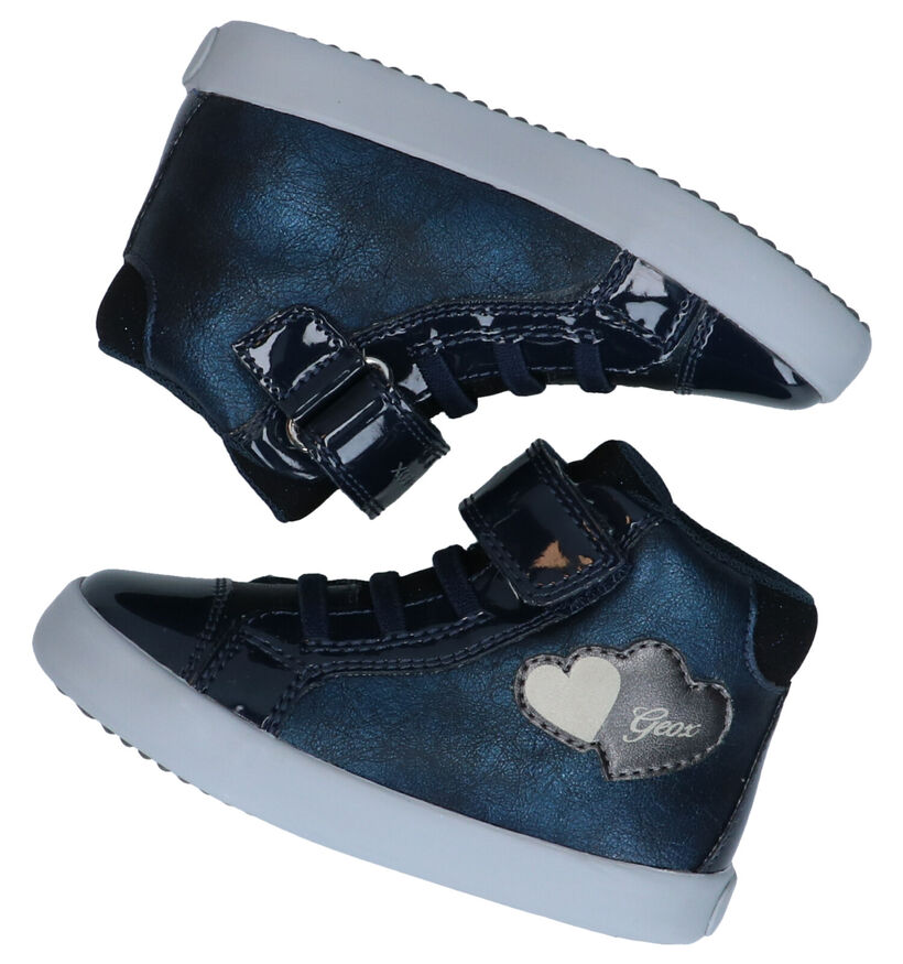 Geox Blauwe Velcroschoenen in kunstleer (277239)