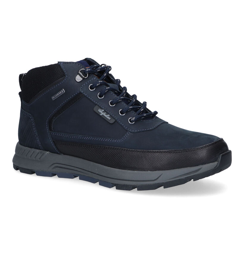 Australian Walker Blauwe Veterschoenen in nubuck (313349)