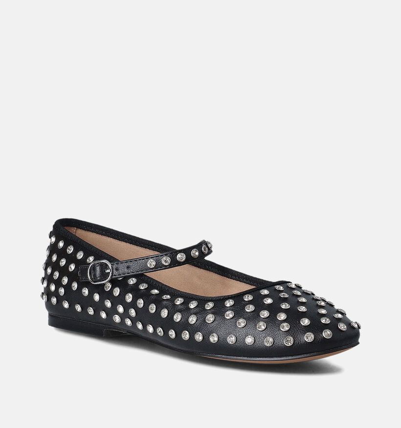 Steve Madden Vinetta Zwarte Ballerina met riempje voor dames (357620)