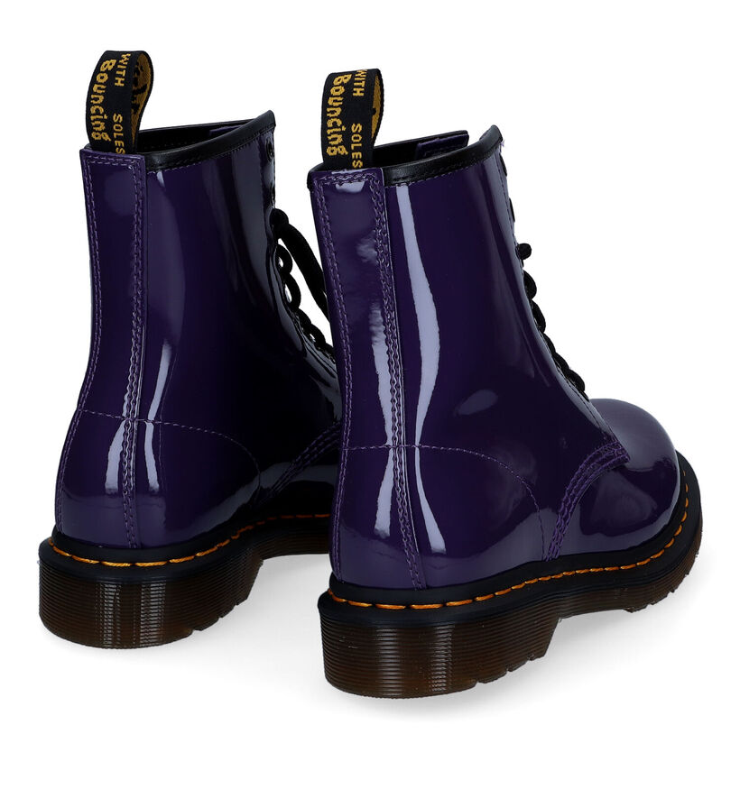 Dr. Martens 1460 Bottines en Mauve en verni (303591)