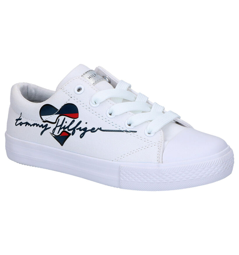 Tommy Hilfiger Baskets en Blanc en textile (266558)