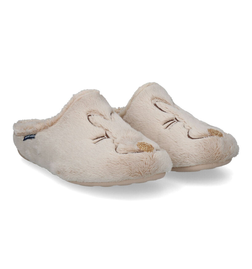 River Woods Ivy Beige Pantoffels in stof (317194)