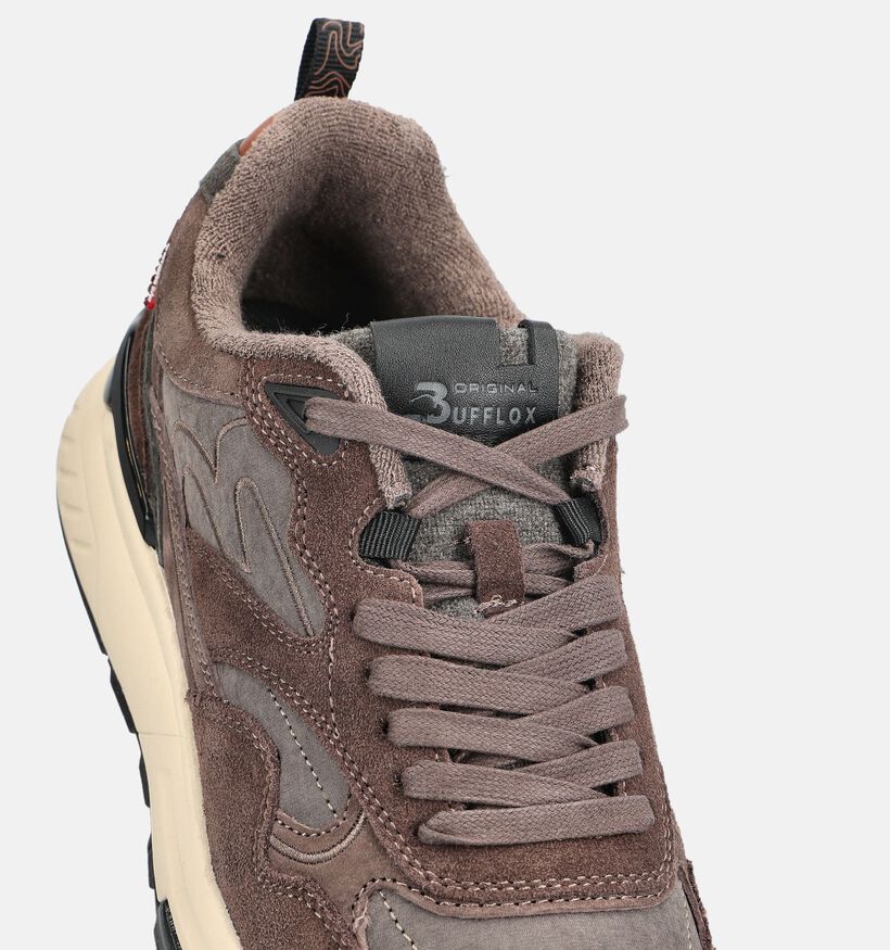 Bufflox Grimbergen Chaussures plates en Brun pour hommes (379779) - pour semelles orthop&eacute;diques
