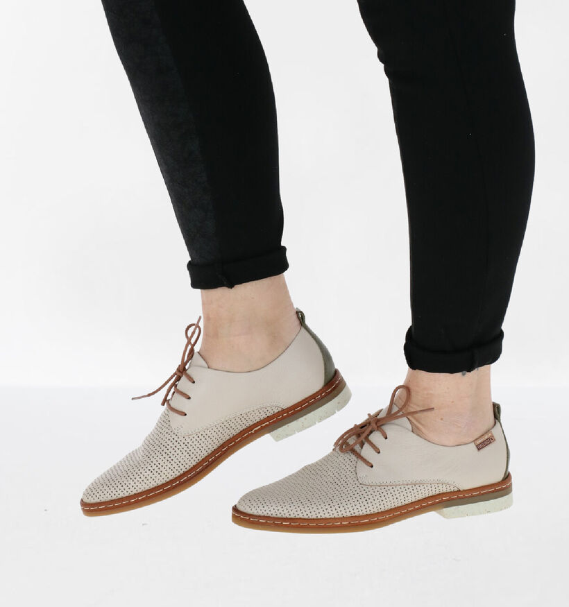 Pikolinos Santander Chaussures à lacets en Beige en cuir (289117)