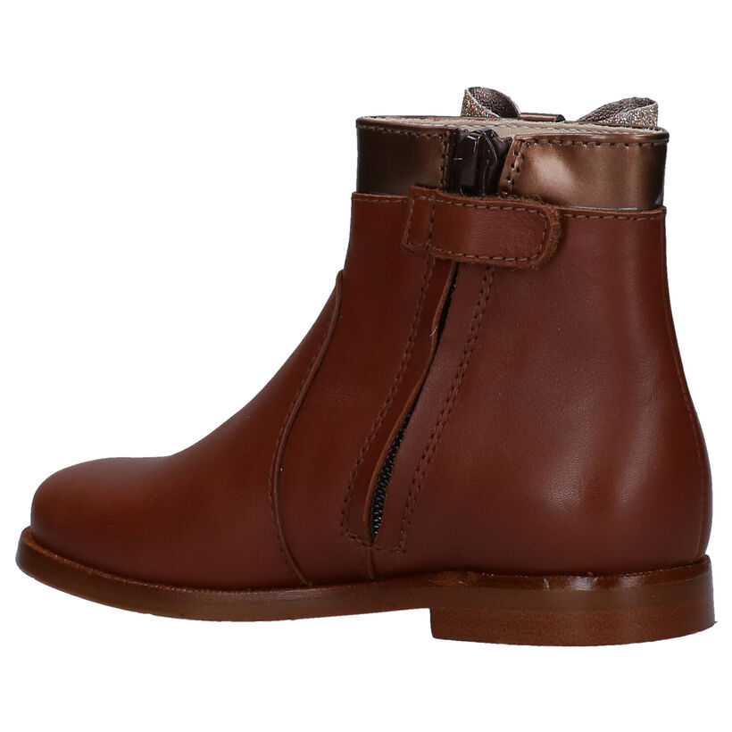 Beberlis Bottes courtes en Cognac en cuir (281119)