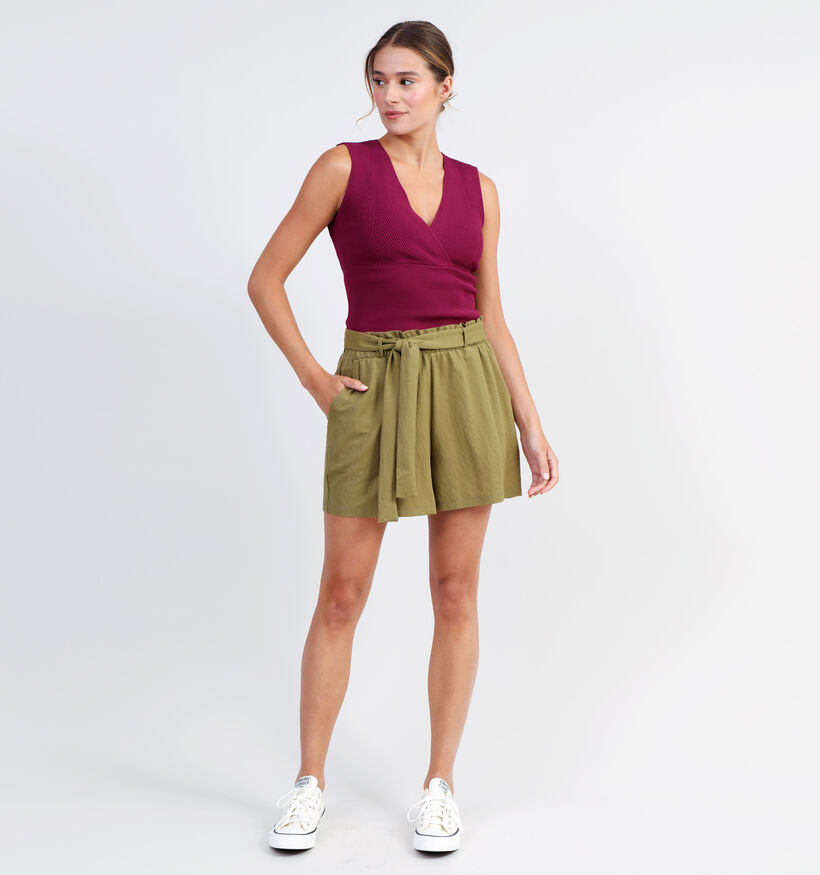 Pieces Linda Short en Khaki pour femmes (326823)