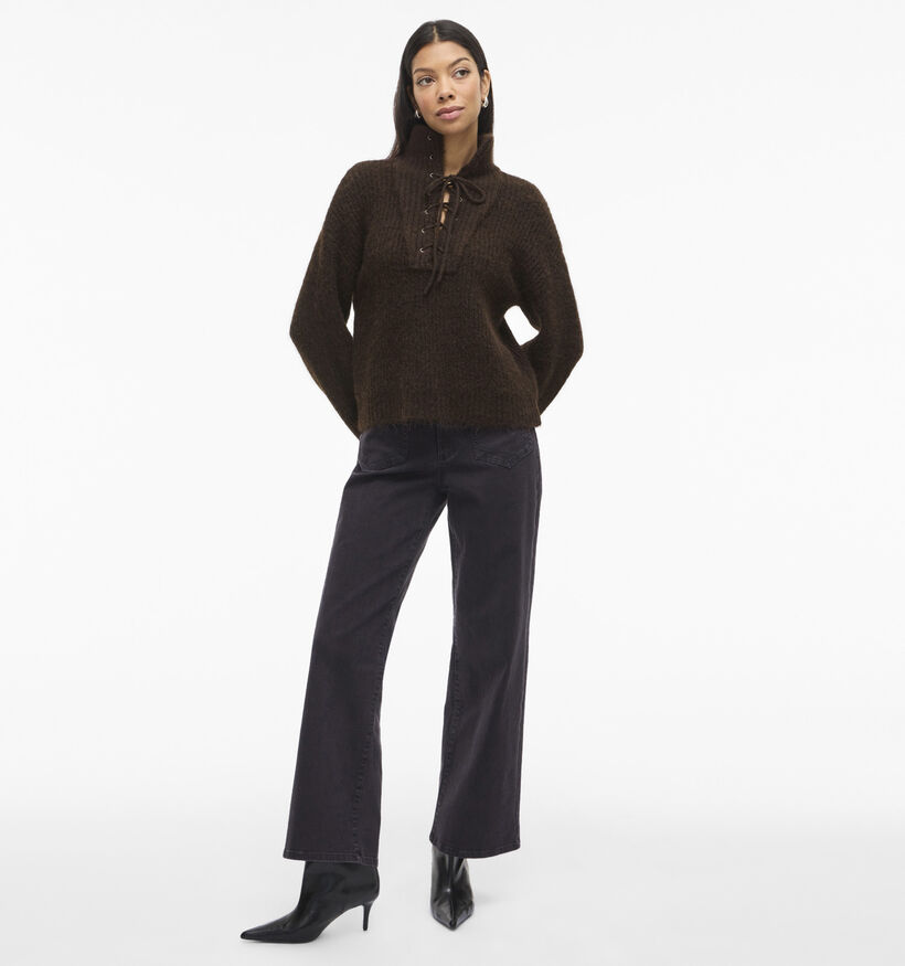 Vila Gleeba High Neck Bruine Trui Vila Gleeba High Neck Bruine Trui voor dames (364075)