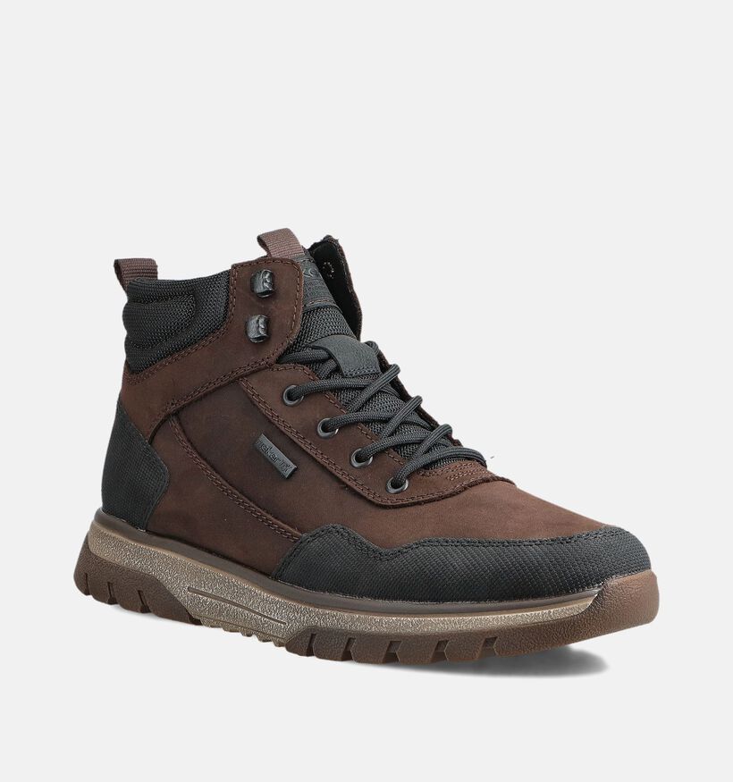Rieker Donkerbruine Hoge Sneakers voor heren (363515) - geschikt voor steunzolen