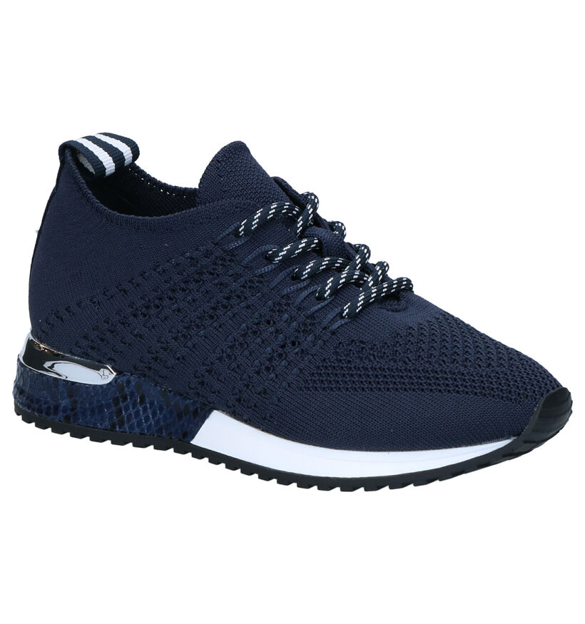 La Strada Blauwe Sneakers in stof (271005)