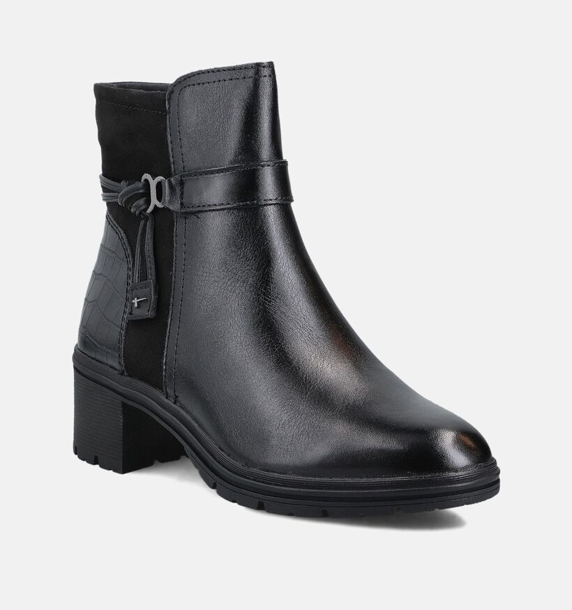 Tamaris Bottines plates en Noir pour femmes (362808)