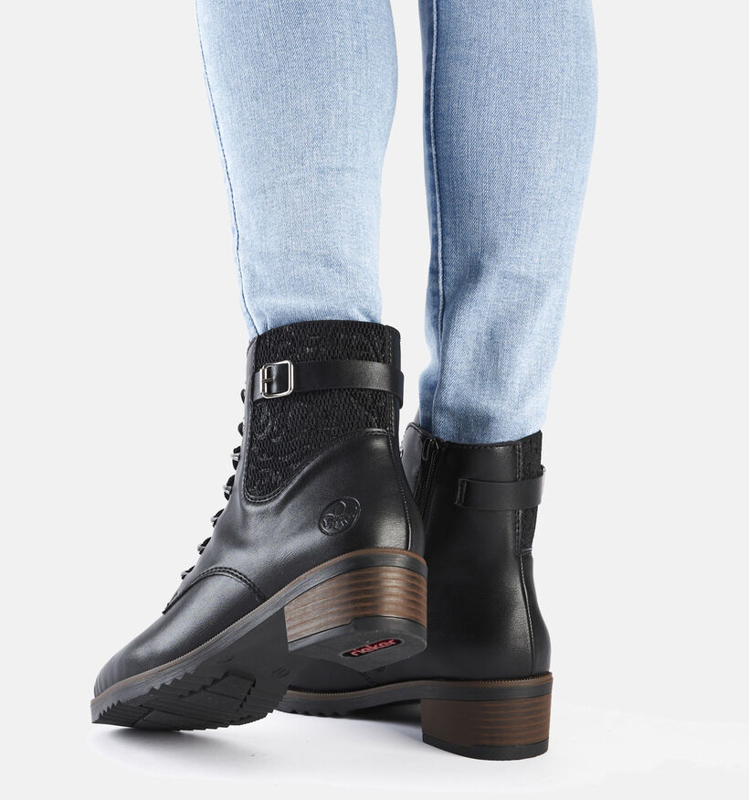 Rieker Bottines à lacets en Noir pour femmes (347419)