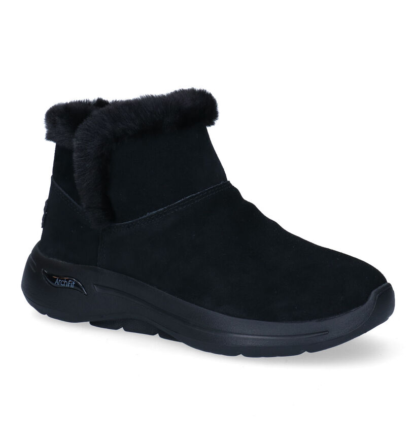 Skechers Go Walk Cognac Snowboots in nubuck (295686)