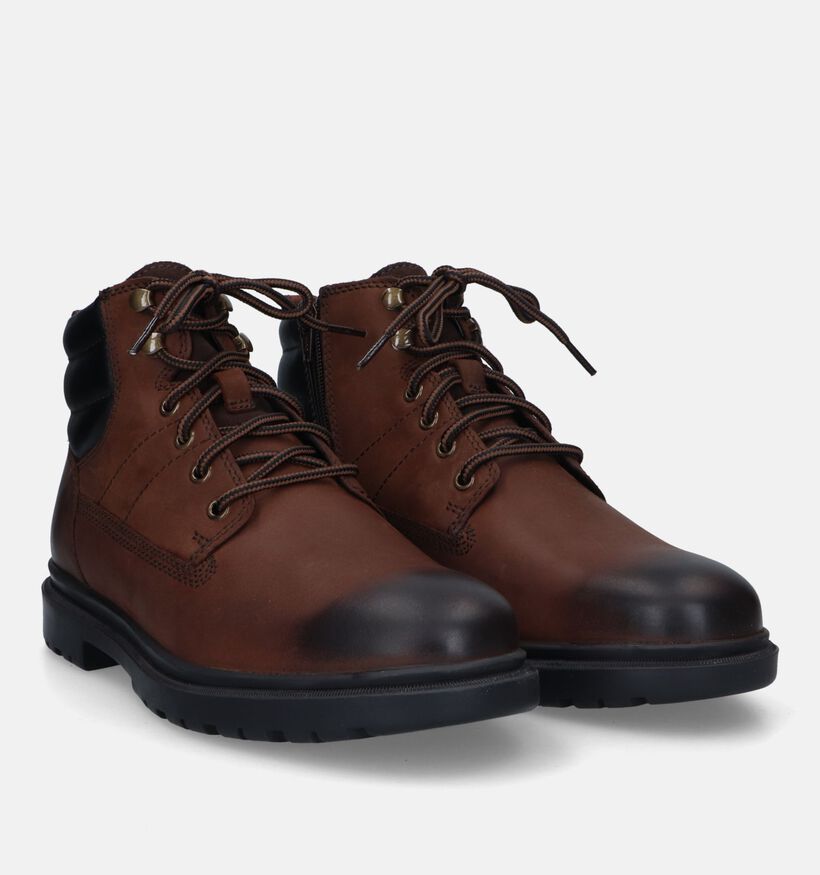 Geox Andalo Bottines en Marron pour hommes (328358) - pour semelles orthopédiques