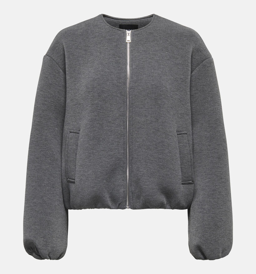 ONLY Carmakoma Ellie Manteau court en Gris fonc&eacute; pour femmes (378403)