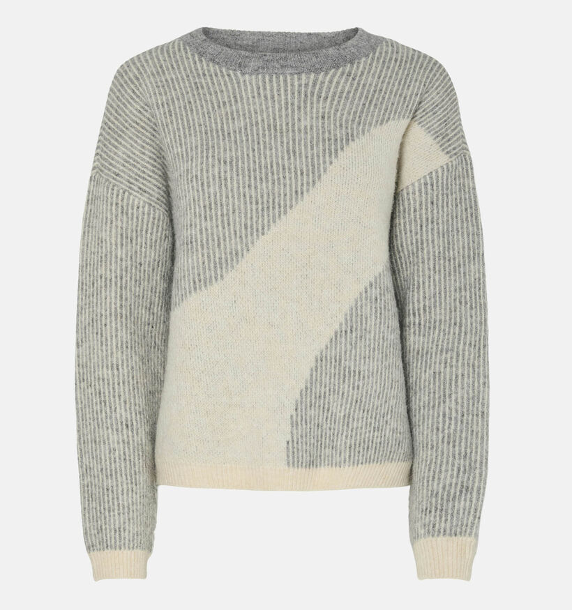 Pieces Linna Knit Grijze Trui Pieces Linna Knit Grijze Trui voor dames (361148)