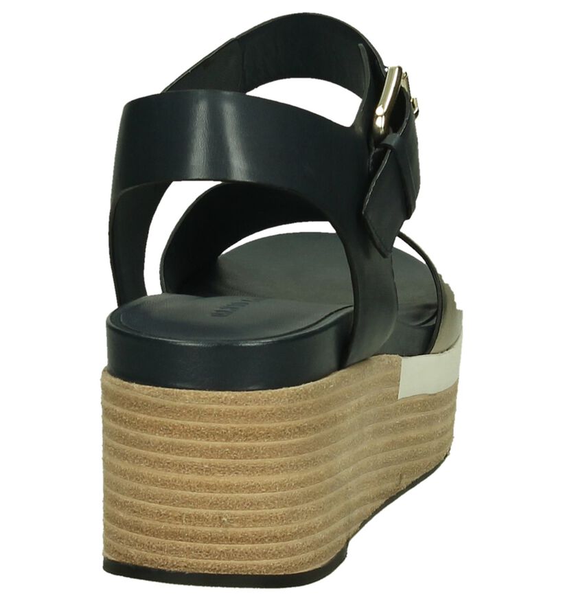 Elvio Zanon Donker Blauw Sandalen Gekleed, , pdp