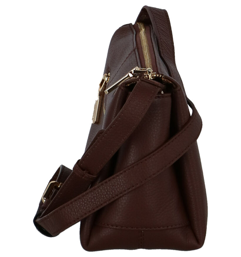 Crinkles Bruine Crossbody Tas in leer (283413)