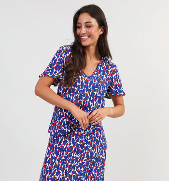 Blouse bleu Vila Blouses Bleu