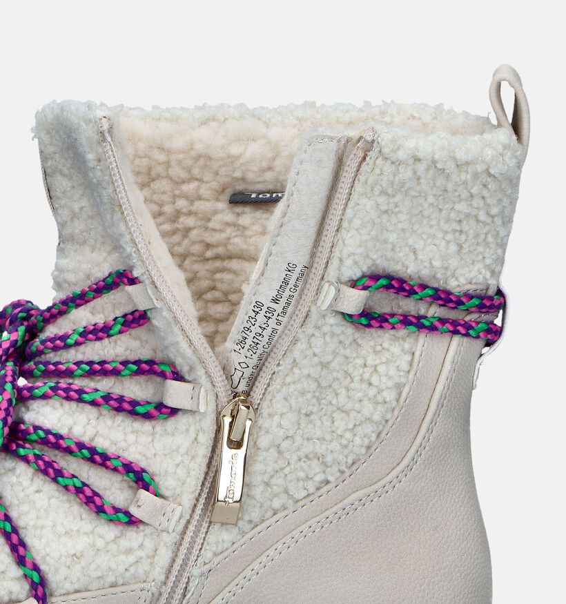 Tamaris Bottines Fourrées en Beige pour femmes (346646) - pour semelles orthopédiques