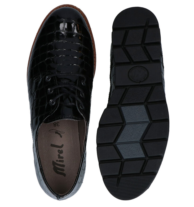 Mirel Chaussures à lacets en Noir en cuir (279850)