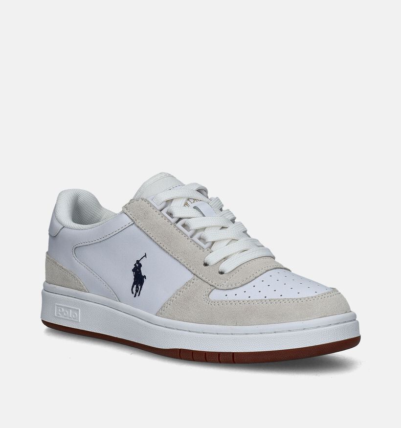 Polo Ralph Lauren Polo CRT Witte Sneakers voor dames (355449) - geschikt voor steunzolen