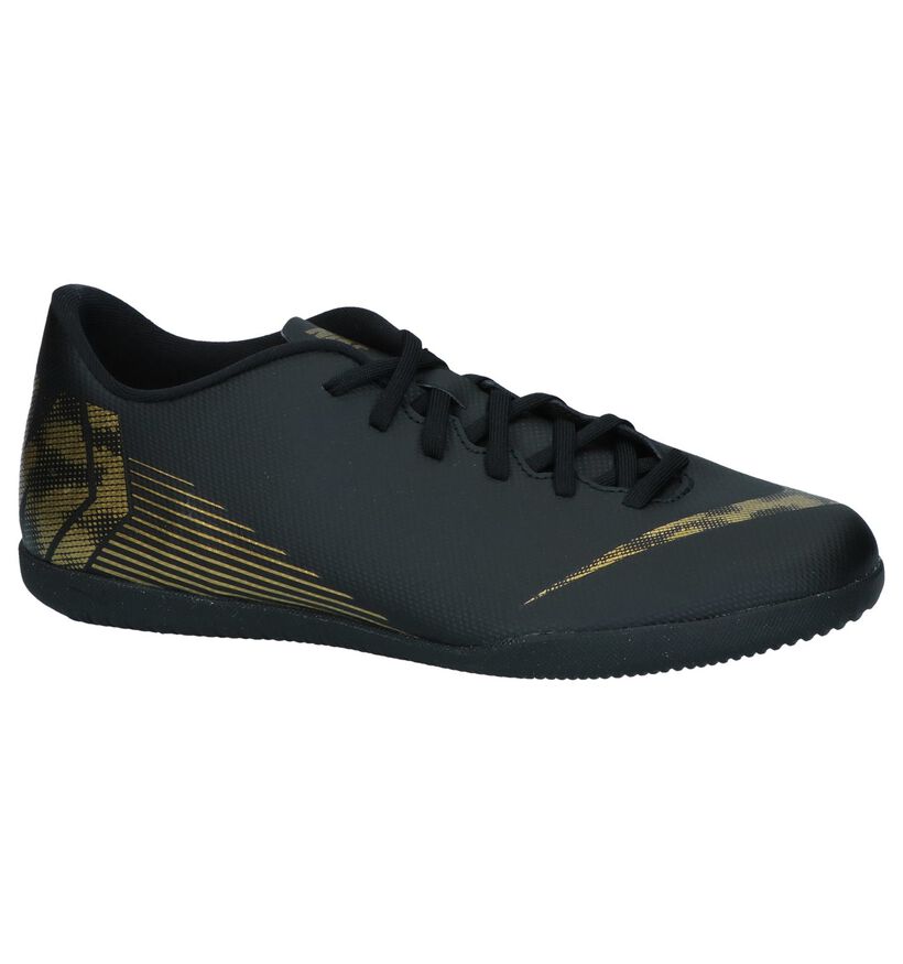 Zwarte Zaalvoetbalschoenen Nike VaporX 12 Club IC in kunstleer (239450)