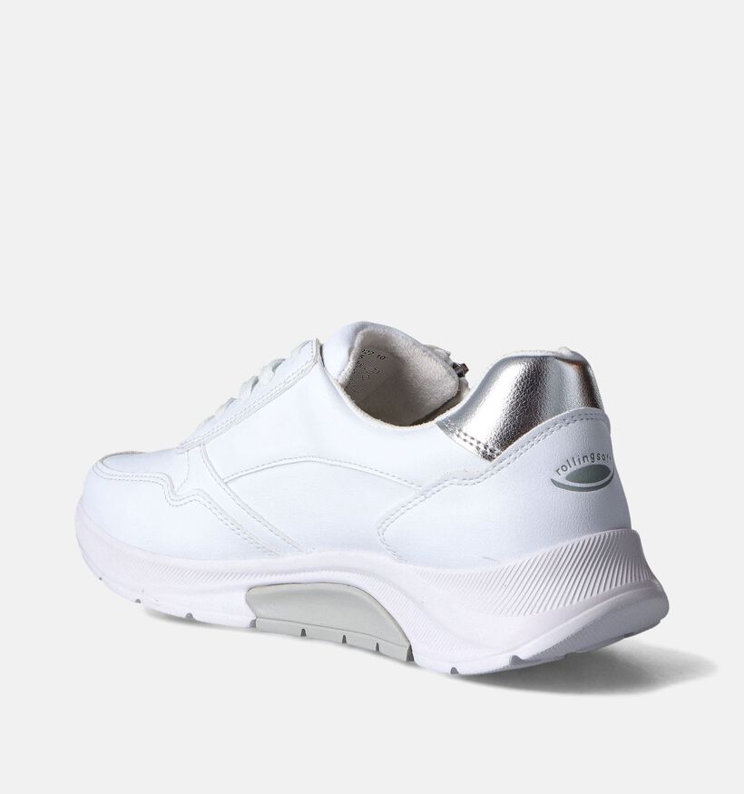 Gabor Rollingsoft Chaussures à lacets en Blanc pour femmes (352065) - pour semelles orthopédiques