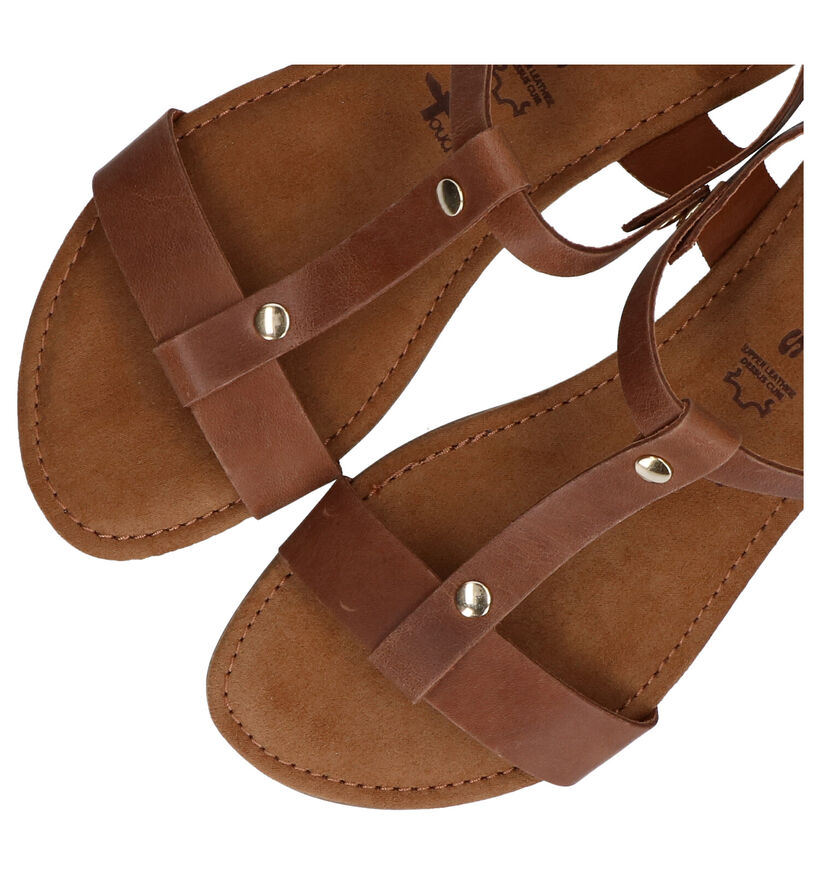 Tamaris Touch it Cognac Sandalen in leer (289515)