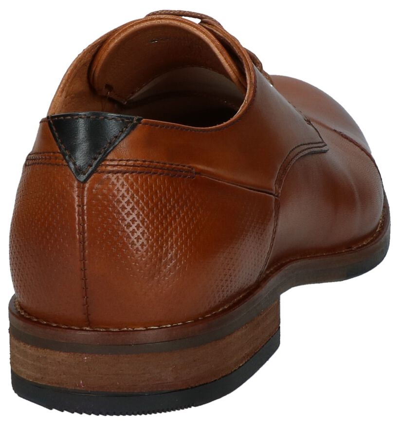 Via Borgo Nelson Geklede Veterschoenen Cognac in leer (209765)