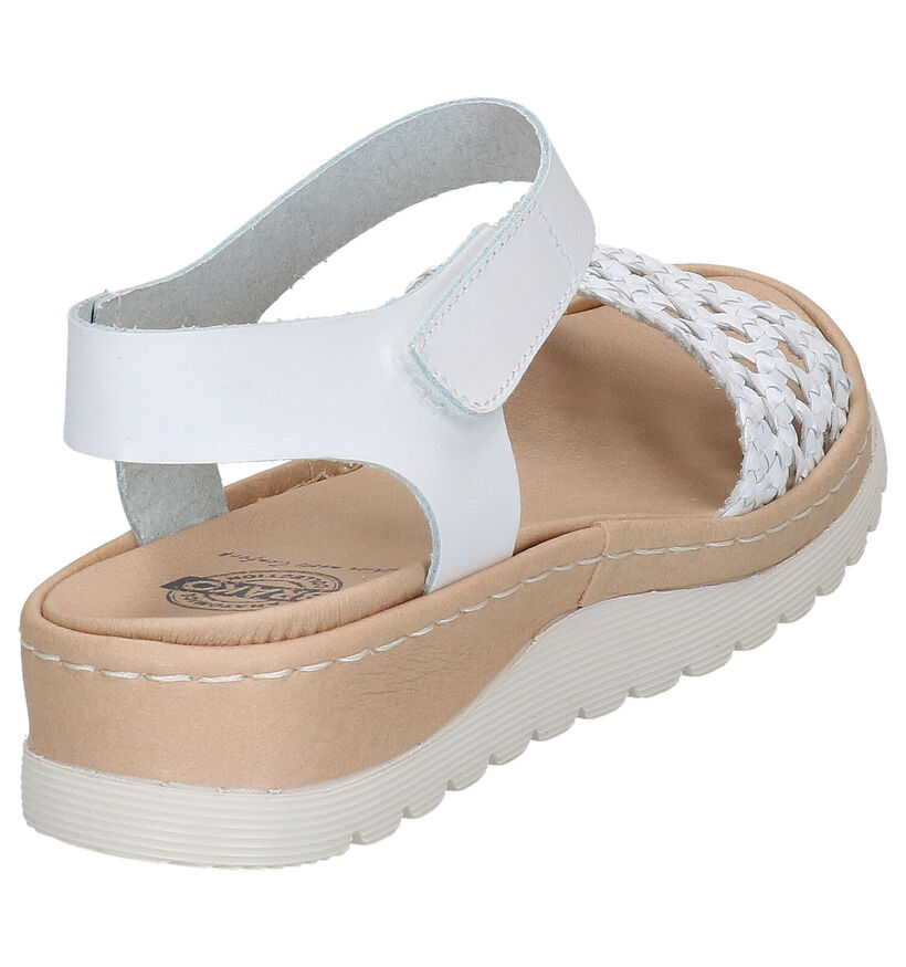 Brako Anatomics Sandales plates en Blanc en cuir (272886)