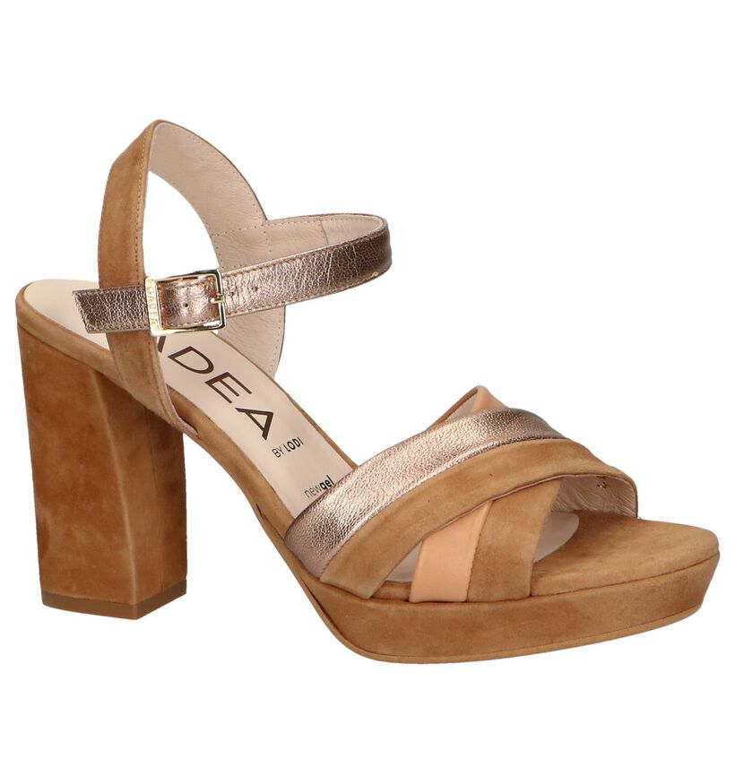 Cognac Sandalen Gadea in daim (246607)