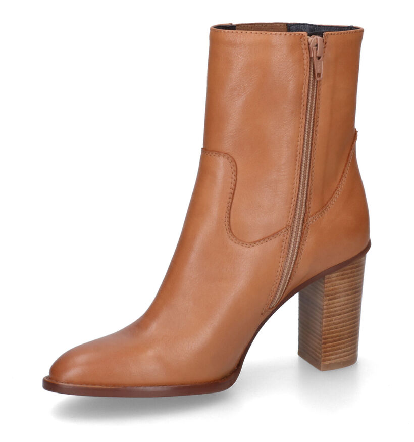 Zinda Bottines à talons en Cognac pour femmes (314377)