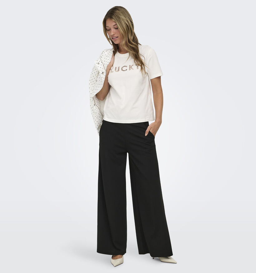 JDY Tanja Life Wide Zwarte Geklede Broek voor dames (378343)