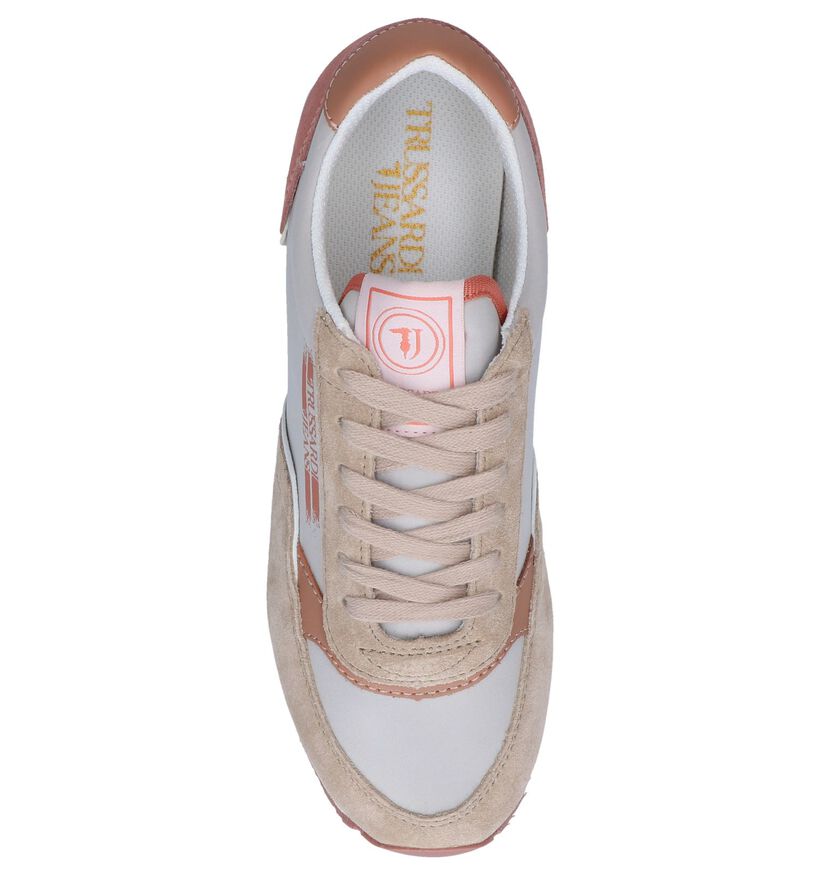 Trussardi Jeans Baskets basses en Beige en nubuck (239600)