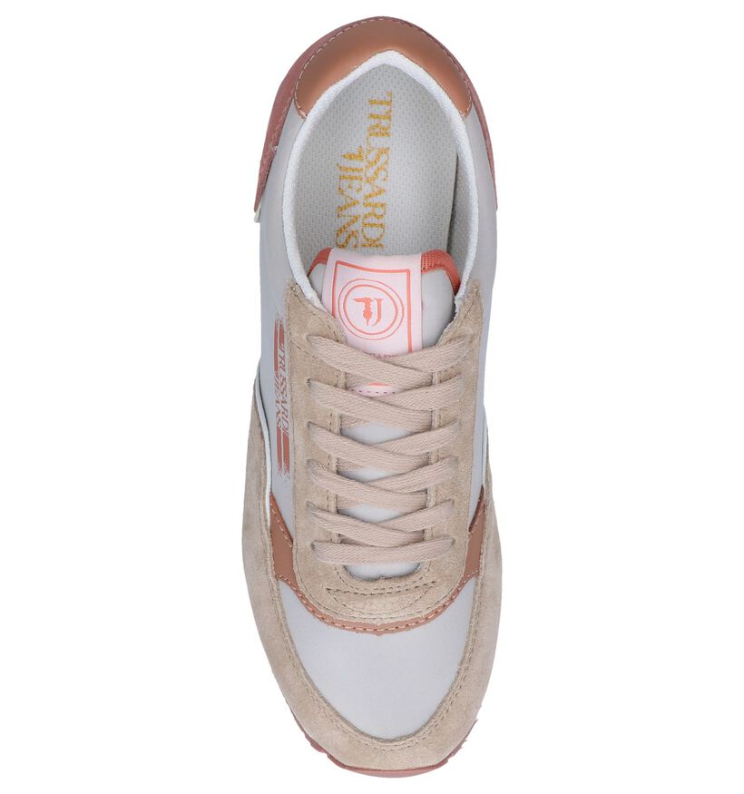 Trussardi Jeans Baskets basses en Beige en nubuck (239600)