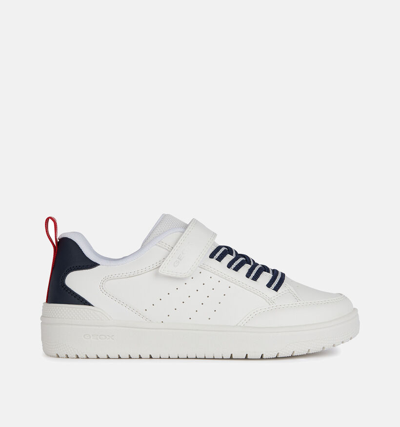 Geox Washiba Chaussures à scratch en Blanc pour garçons (351642) - pour semelles orthopédiques